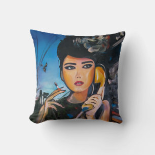 Pop Art Woman Pillow
