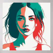 Pop Art Woman Portrait Gift