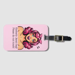 Pop Art women's humourous Luggage Tag customize