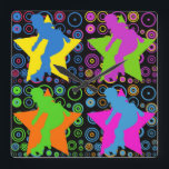 Pop Art Women's Roller Derby Square Wall Clock<br><div class="desc">Show your love women's Roller Derby with this pop art style design.</div>