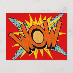 Pop Art WOW Postcard