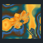 Pop Art Yellow Cosmos Flower Poster<br><div class="desc">Pop Art Beautiful Yellow Cosmos Flower</div>