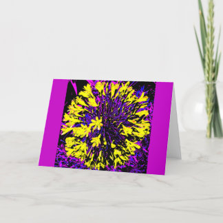 Pop-Art Yellow Flower Ball Card
