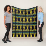 Pop Art Yellow Menorah Fleece Blanket<br><div class="desc">Pop Art Yellow Menorah</div>