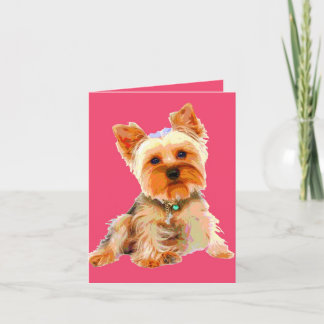 Pop Art Yorkie Card