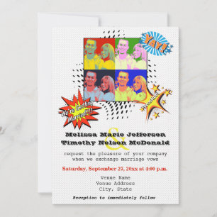 Pop Art Your Own PHOTO Faire-part de mariage