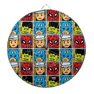 Pop Avengers Character Block Pattern Dartboard