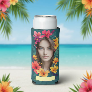 Pop Bloom Pattern two face Seltzer Can Cooler