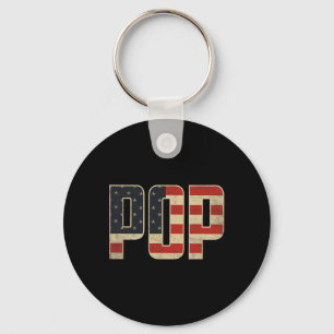 Pop Bold Patriotic American Flag Father’s Day Pop Keychain
