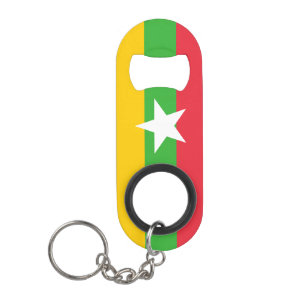 "Pop Bottles with Myanmar Pride" Patriotic Keychain Bottle Opener