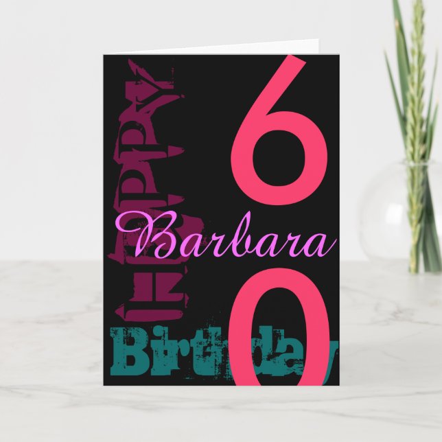 Pop Carte de voeux personnalisée 60e anniversaire (Devant)