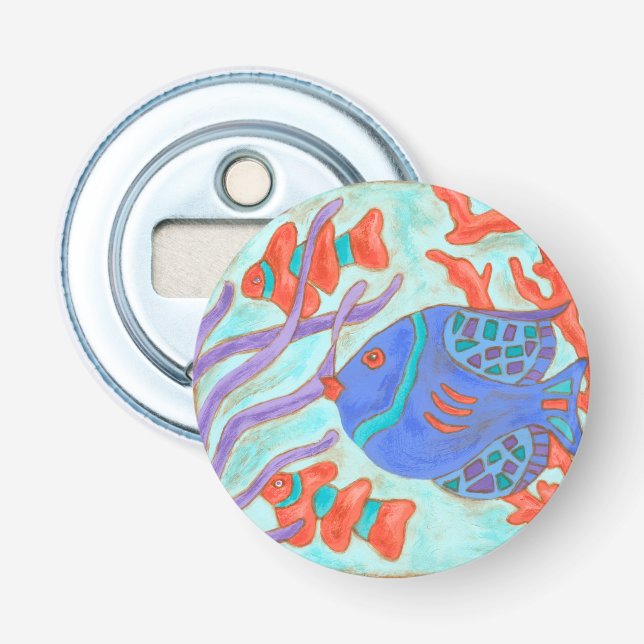 Pop-Coloured Fish Bottle Opener (Front)
