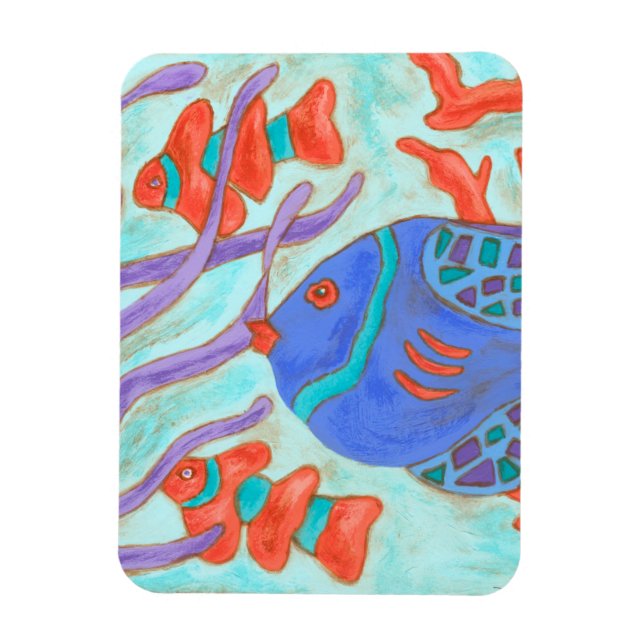 Pop-Coloured Fish Magnet (Vertical)