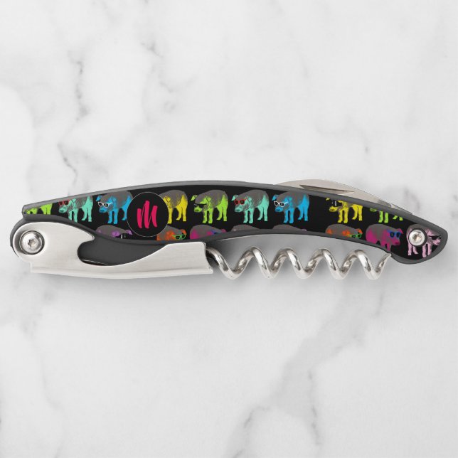Pop Colours Chinese Pig Year Zodiac Monogram C Corkscrew (Front)