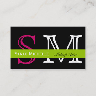 Pop Colours in Pink Green and Black Business Card
