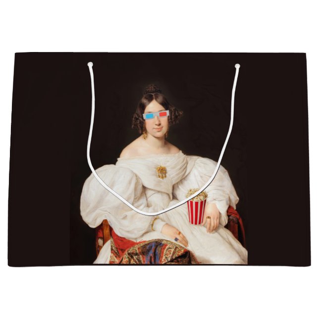 Pop Corn Diva with 3D Glasses  Large Gift Bag (Front)