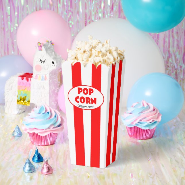 Pop Corn Personalized Movie Night Favor Box (Party)