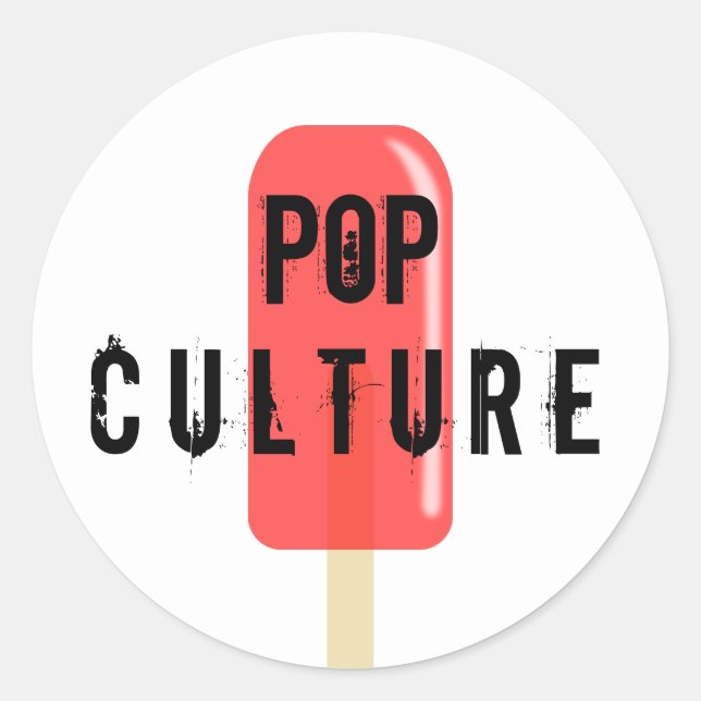 Pop Culture Classic Round Sticker (Front)