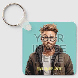 Pop Culture Signable Add Photo Personalized Custom Keychain