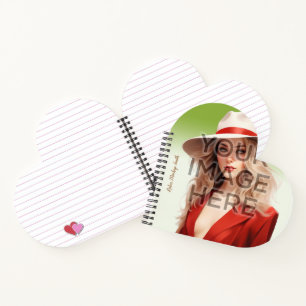 Pop Culture Signable Heart-Shaped Spiral Notebook