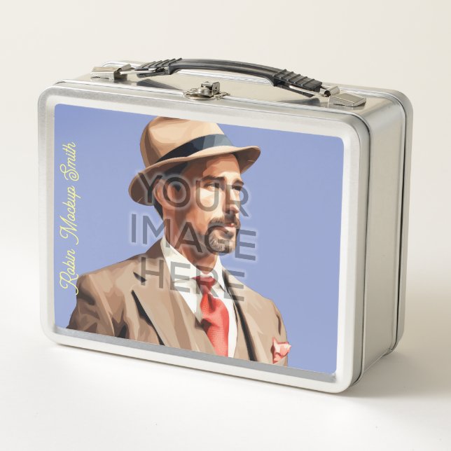 Pop Culture Signable Photo Personalized Lunch Box (Front)