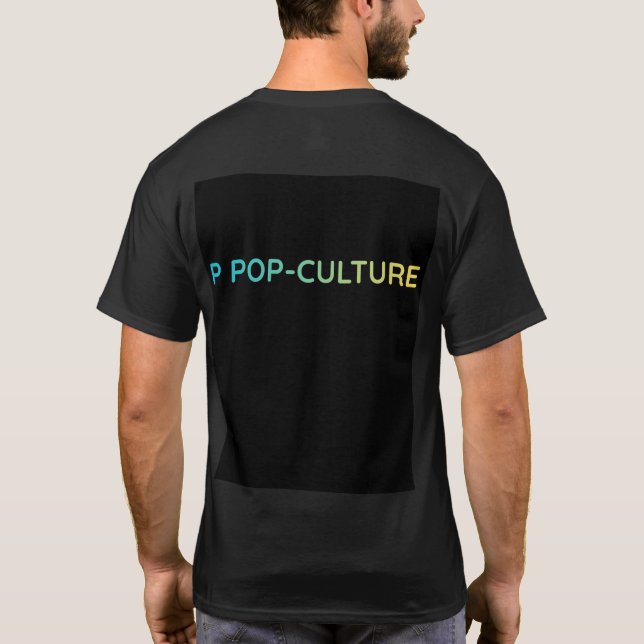 POP-CULTURE T-Shirt - Gradient Typography Back  (Back)