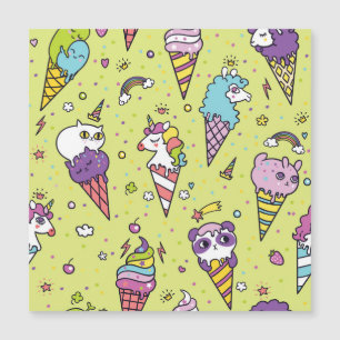 Pop Cute Ice Cream: Animal Pattern