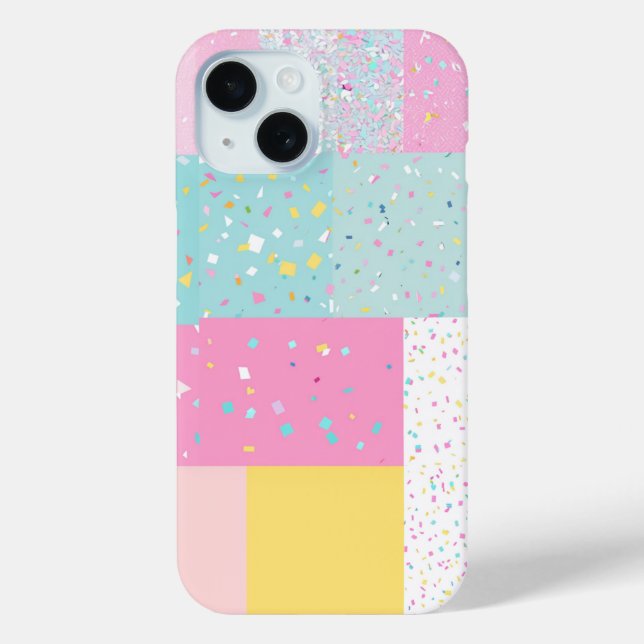 Pop Cute Patchwork Terrazzo Pattern Case-Mate iPhone Case (Back)