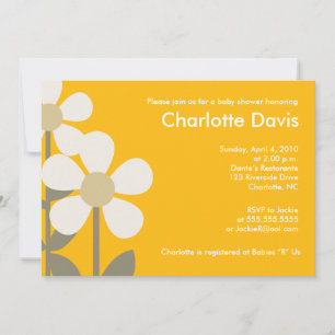 POP Daisy Daisies 5x7 Baby Shower Invitation