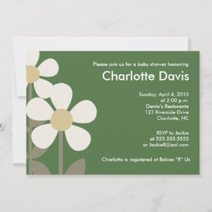 POP Daisy Daisies 5x7 Baby Shower Invitation