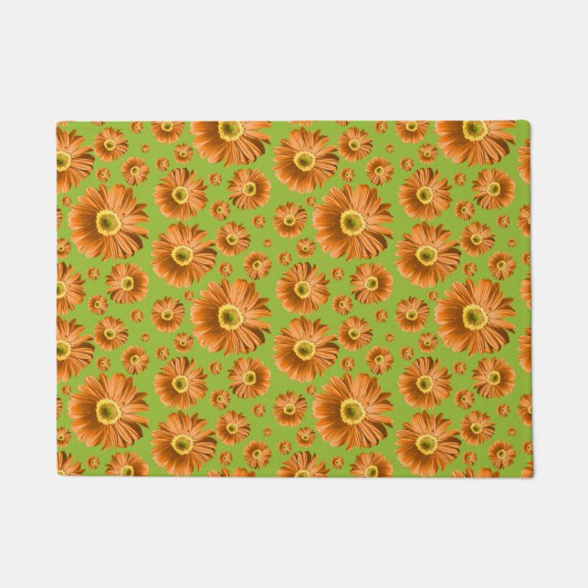 Pop Daisy Orange Doormat (Front)