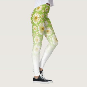 Pop Daisy White Leggings