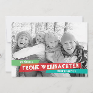 Pop der Farbe Weihnachtskarte Holiday Card