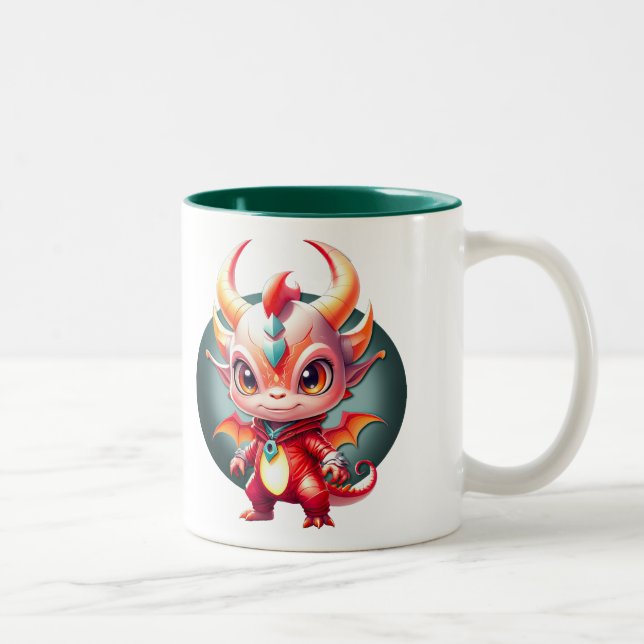 Pop Dragon Two-Tone Coffee Mug (Right)