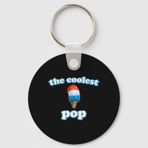 Pop Ever Fathers Day Popsicle Top For Dad Rocket 4 Keychain