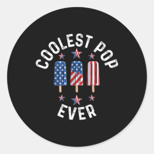Pop Ever Ice Cream America 4th Of July Classic Round Sticker