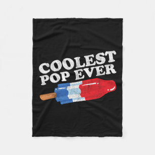 Pop Ever Popsicle Funny Retro Bomb Fathers Day Gif Fleece Blanket