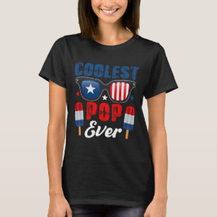 Pop Ever Sungles Ice Creams As American Flag T-Shirt