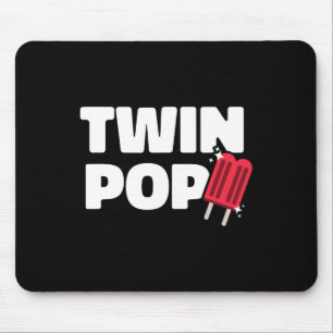 Pop Fathers Day Dad Of Twins  Mouse Pad