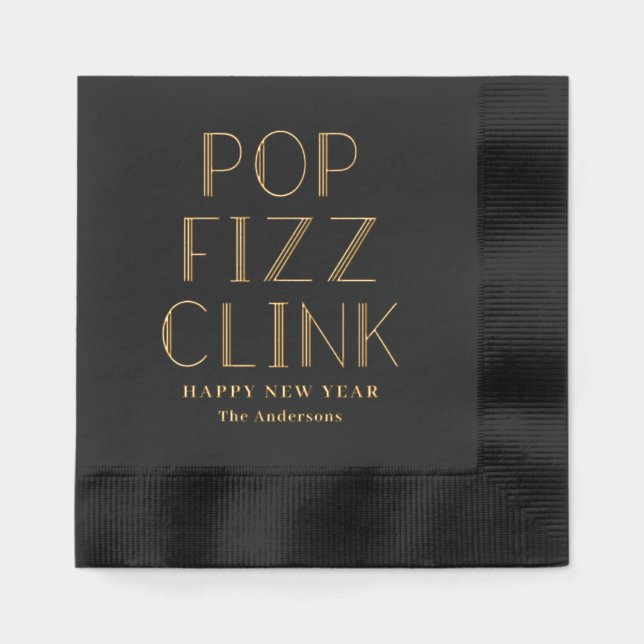 Pop Fizz Click Holiday Party Foil Stamped Naples (Recto)