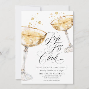 Pop Fizz Clink Champagne Party Invitation