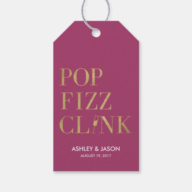 Pop Fizz Clink Favour Tags (Front)