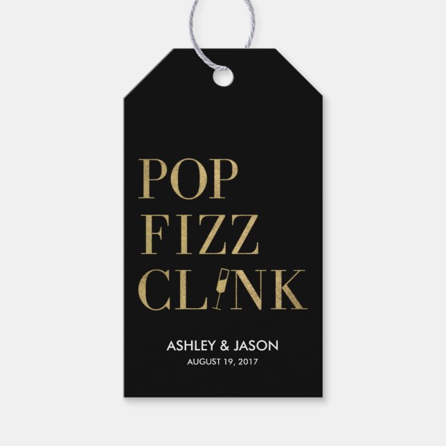 Pop Fizz Clink Favour Tags (Front)