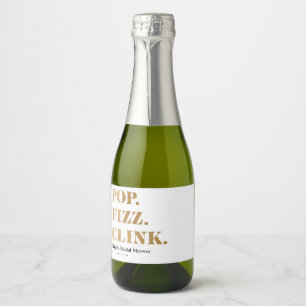 Pop Fizz Clink Mini Sparkling Vin Bottes Étiquette