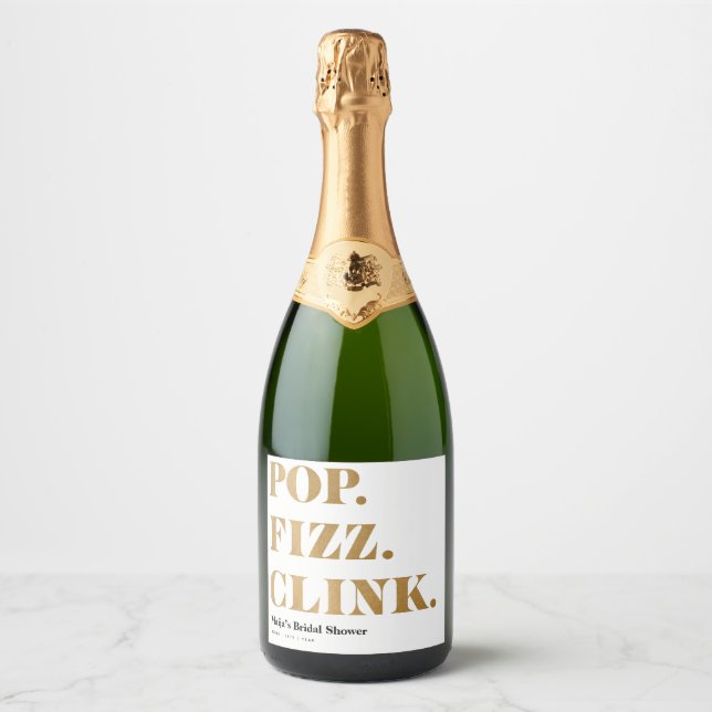 Pop Fizz Clink Sparkling Wine Labels (Front)