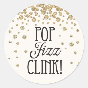 Pop Fizz Clink Sticker - New Year's Eve Party