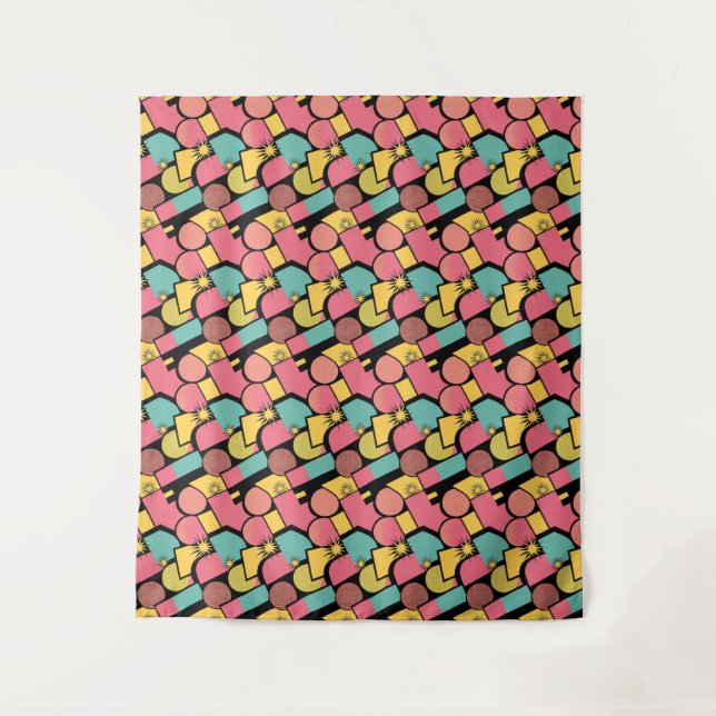 "Pop Fizz Geometry" Tapestry (Front)