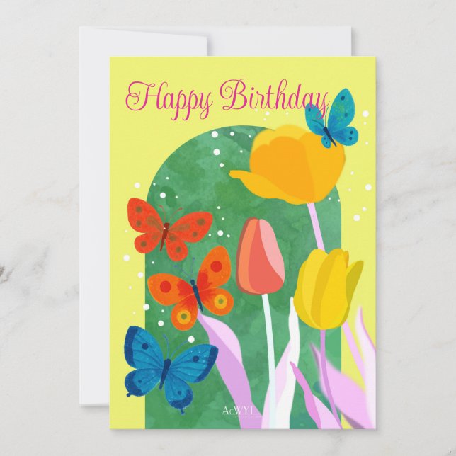 POP flower card -tulip-  (Front)