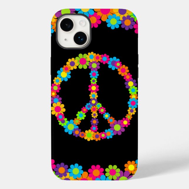 Pop Flower Power Peace Case-Mate iPhone Case (Back)