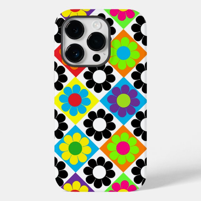 Pop Flower Power Squares Case-Mate iPhone Case (Back)